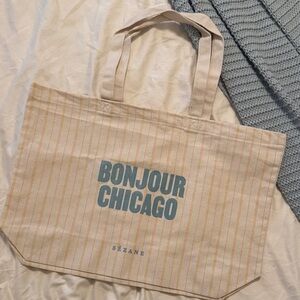 Sézane Bonjour Chicago Tote Bag